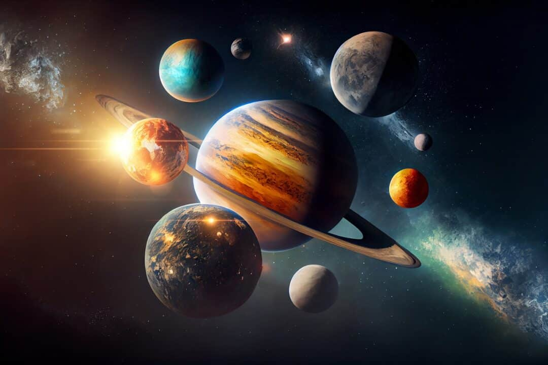 Planetas (imagem gerada por inteligência artificial)