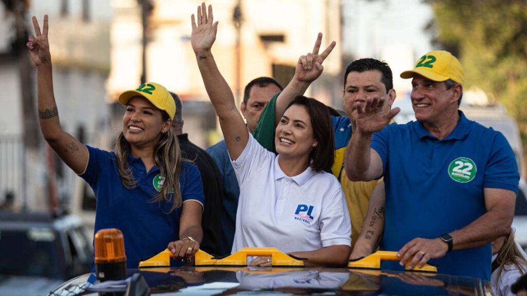 Michelle Bolsonaro participou de eventos com candidatos capixabas na última semana. Reprodução/Coligação Por Uma Vila Velha de Verdade