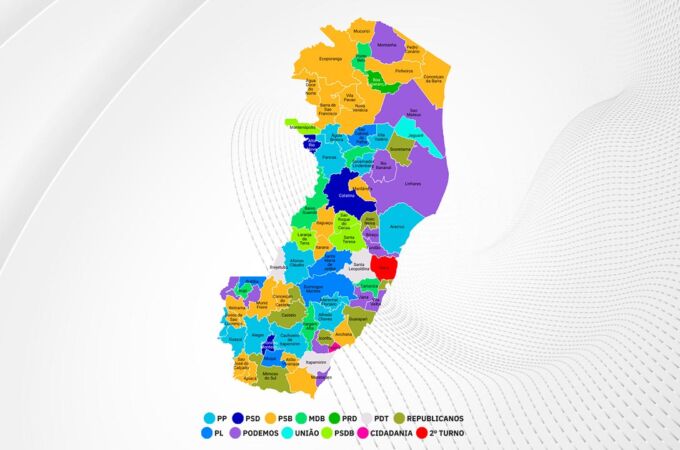 mapa do voto das eleições municipais do ES