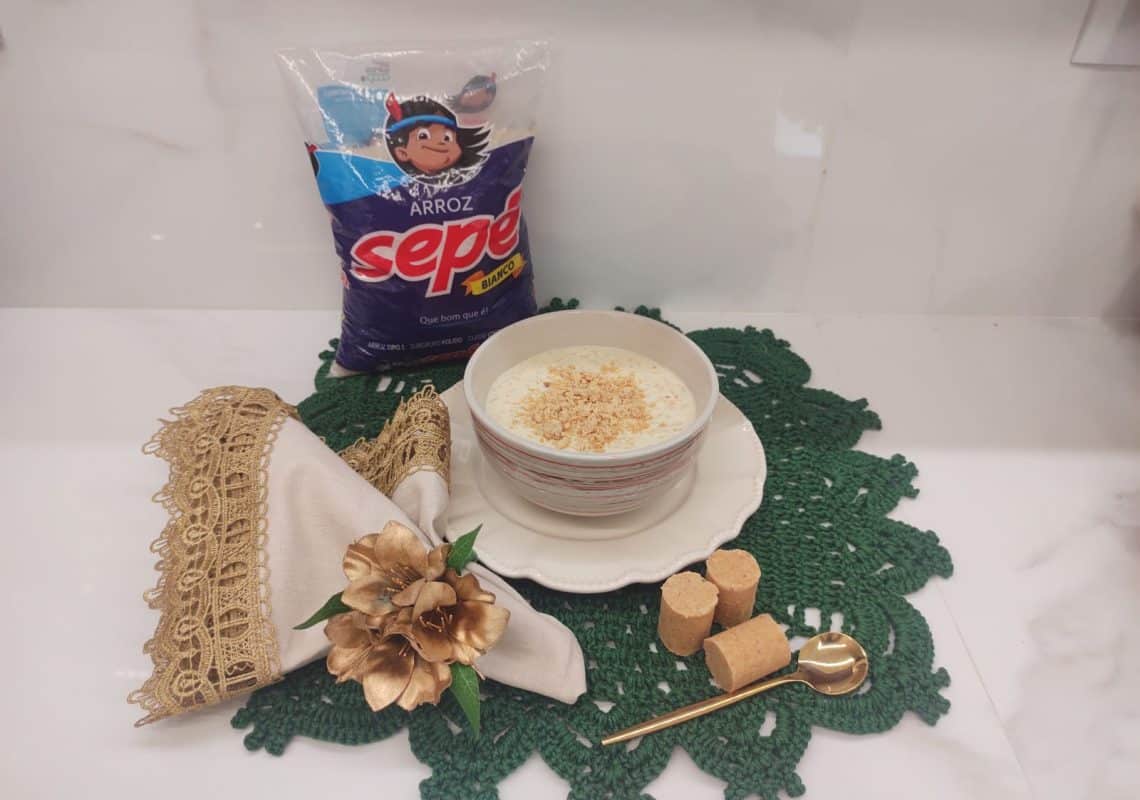 Arroz doce com doce de leite e paçoca – Danilo