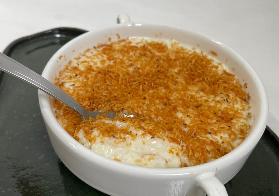 Arroz Doce com Coco Queimado