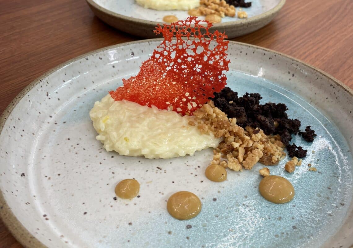 Arroz Doce com brownie de feijão do Kakula e da Cíntia