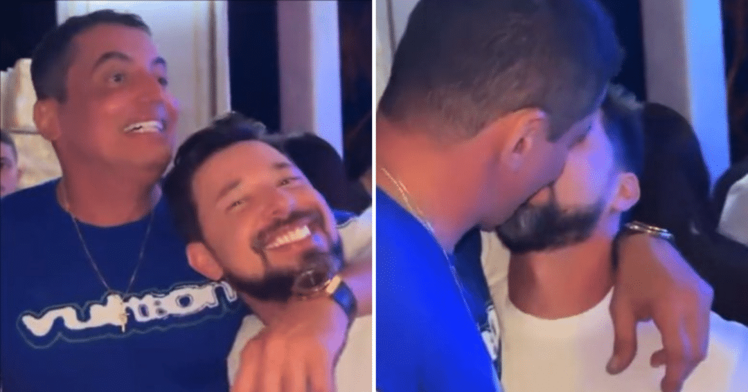 Casado, Leo Dias é flagrado beijando outro homem em festa de Carlinhos Maia; entenda caso