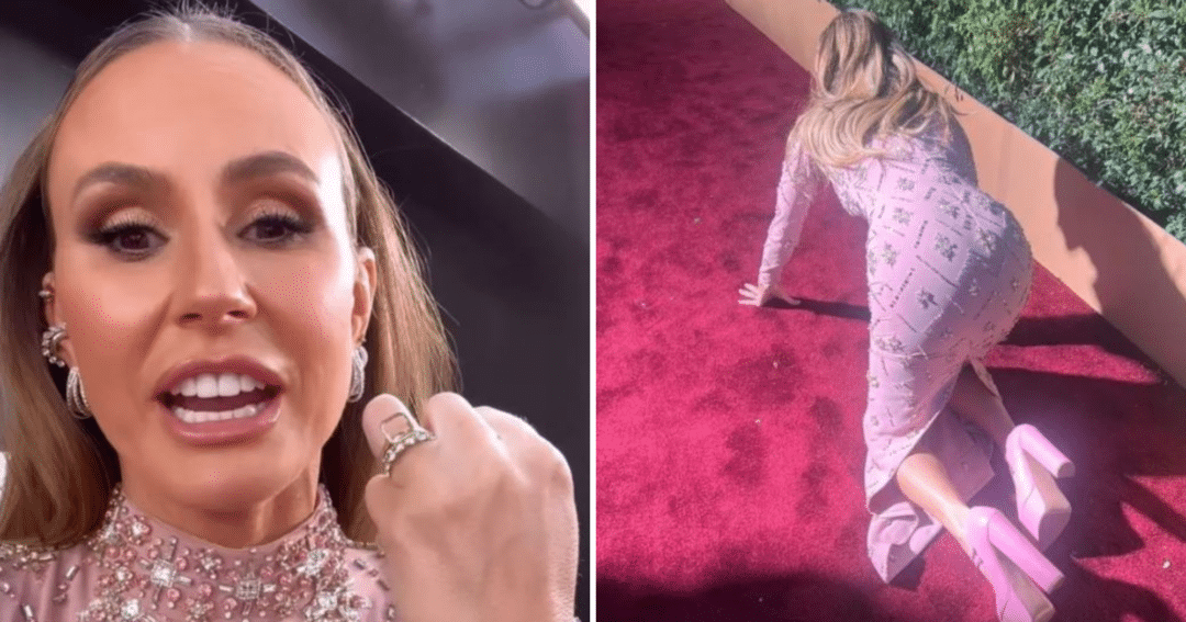 Globo de Ouro: apresentadora perde anel de diamante no tapete vermelho e se desespera (Foto: Reprodução/Instagram)