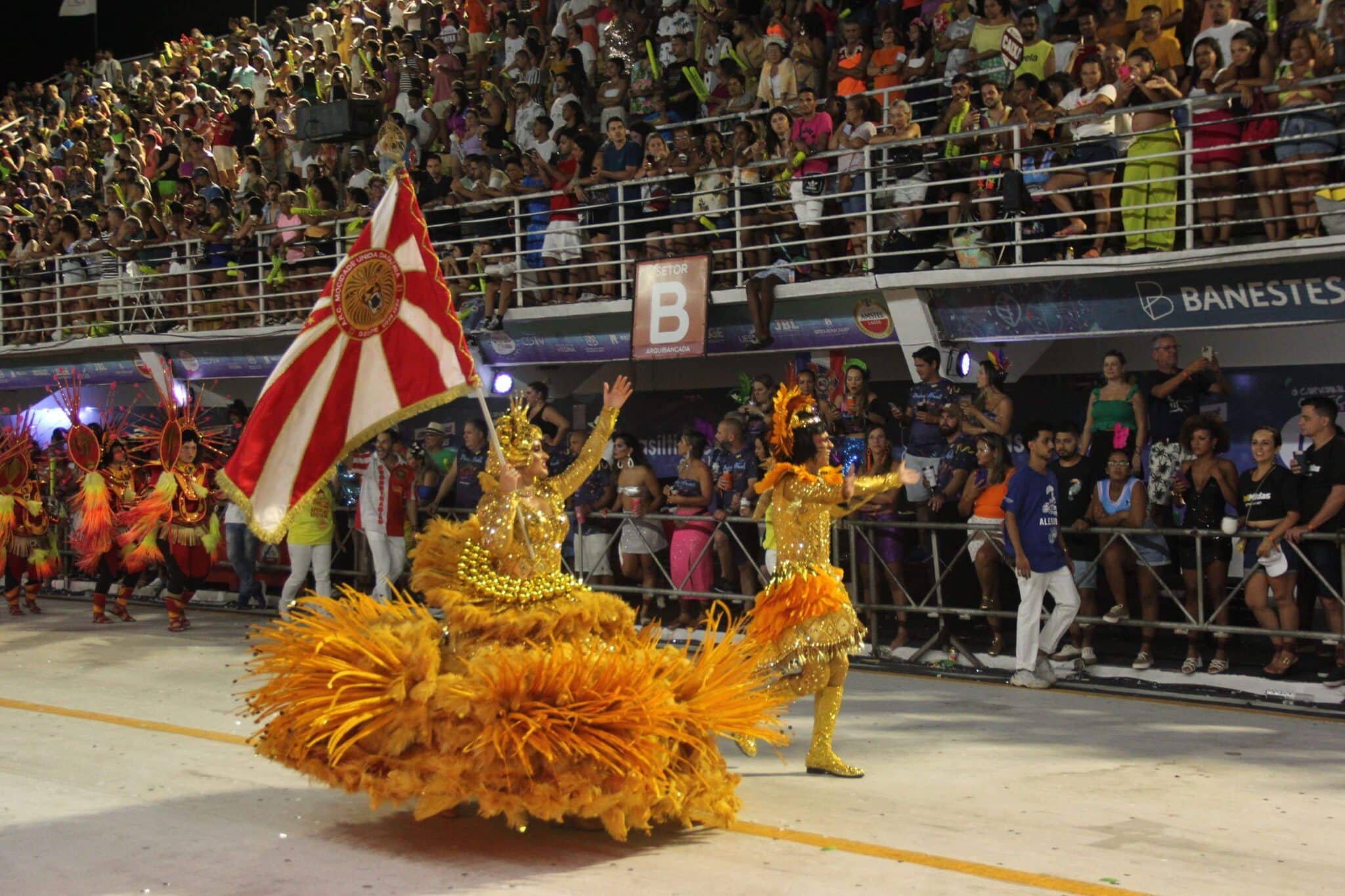 Carnaval de Vitória 2024: MUG reduz em 90% uso de pena natural em fantasias (Foto: Dyhego Salazar/Folha Vitória)