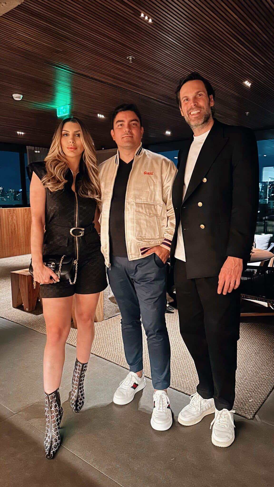 Luís Carlos Ferreira e Denise Alquimim encontram CEO da Gucci, Federico Turconi, em SP (Foto: Arquivo pessoal)