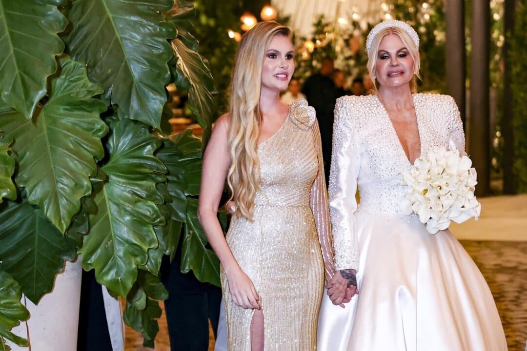 Bárbara Evans e Monique Evans: no casamento com a esposa, Cacá Werneck (Foto: Anderson Borde/AgNews)