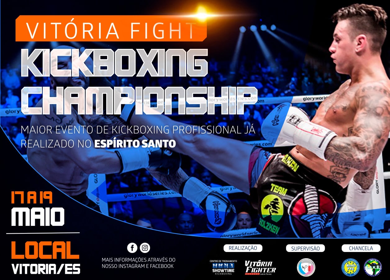 Agenda Esportiva Vitória Fight Kickboxing Championship neste sábado Louca por Esportes